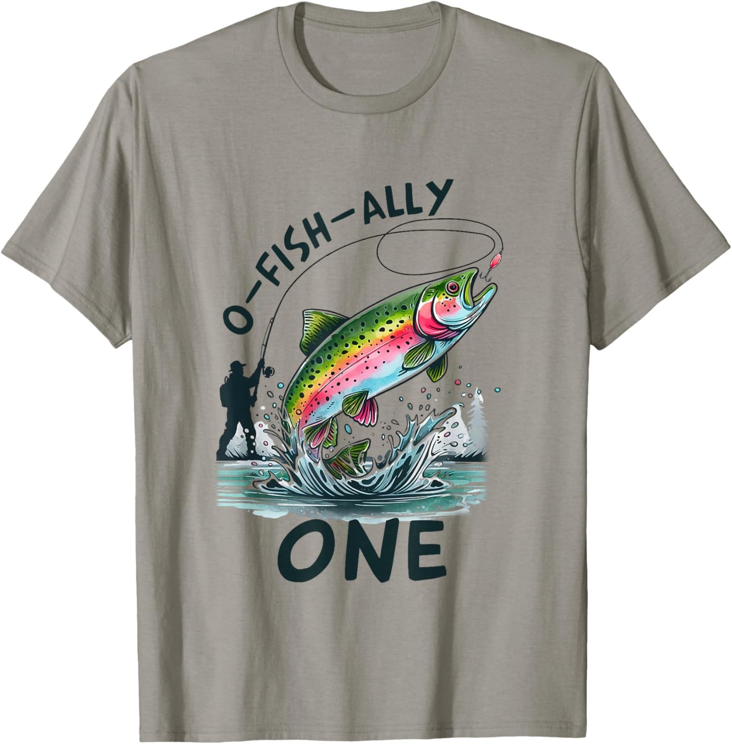 O Fish Ally One 1st Fishing First Birthday Party Fisher Boys T-Shirt - T-Shirt | Sand