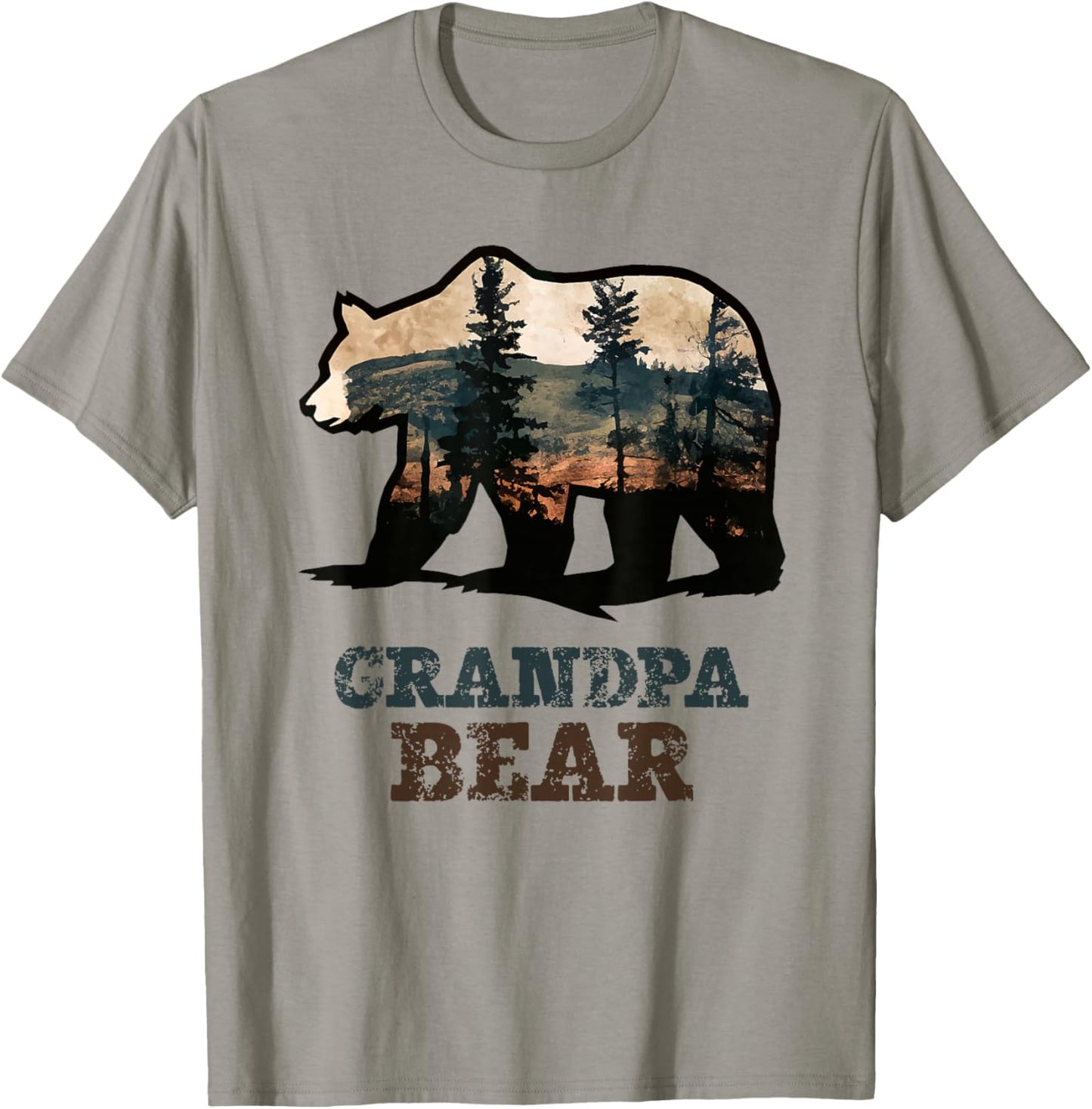Grandpa Bear Vintage Retro Funny T-Shirt - T-Shirt | Sand