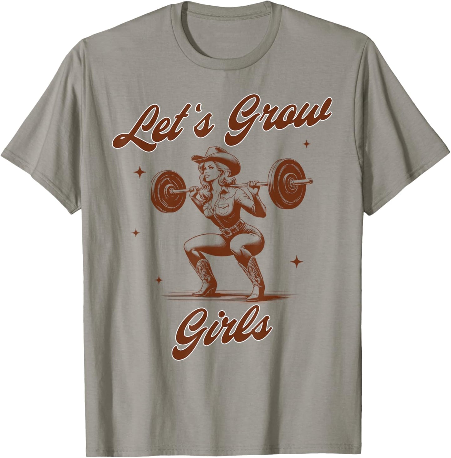 Fitness Workout Cowgirl Muscle Mommy Let's Grows Girls T-Shirt - T-Shirt | Sand