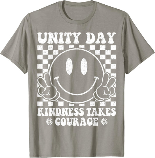 Orange Unity Day Anti Bullying Kindness Takes Courage T-Shirt - T-Shirt | Sand