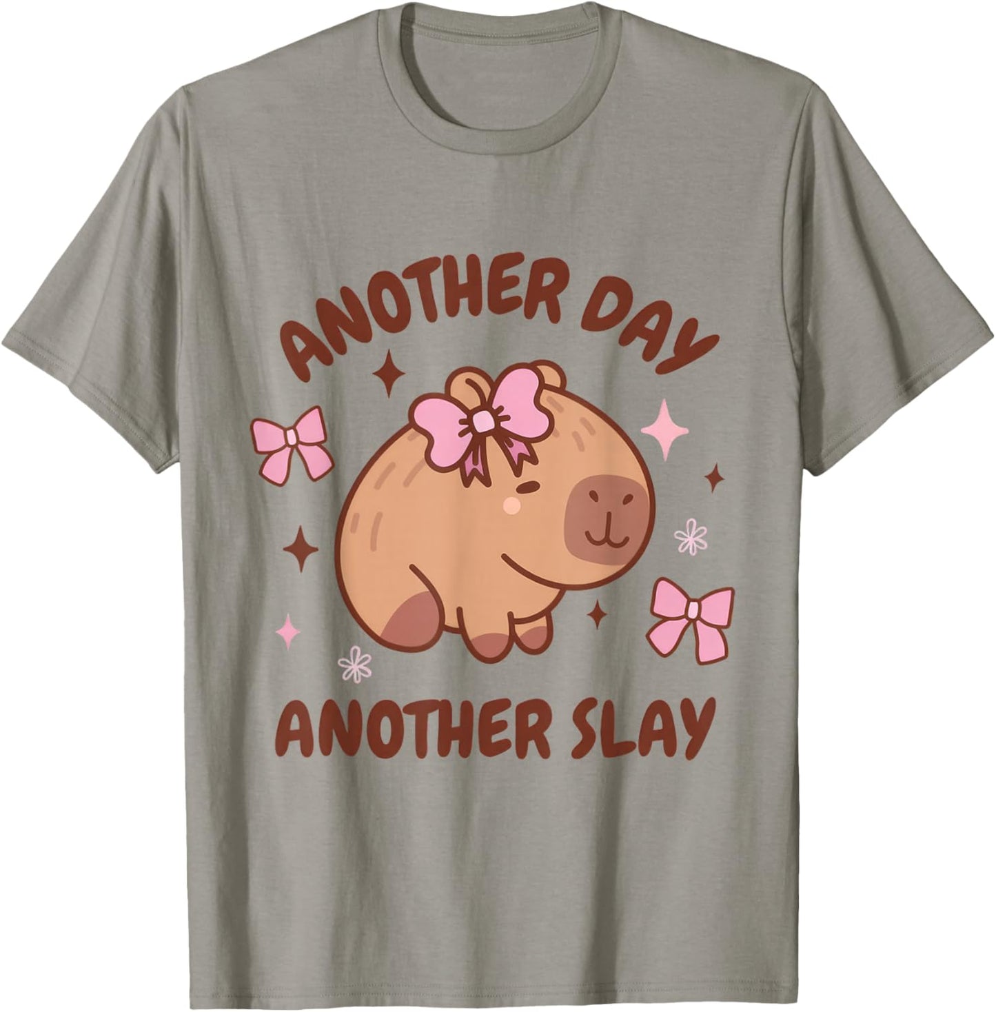 Another Day Another Slay Cute Capybara Lover Kawaii Amine T-Shirt - T-Shirt | Sand