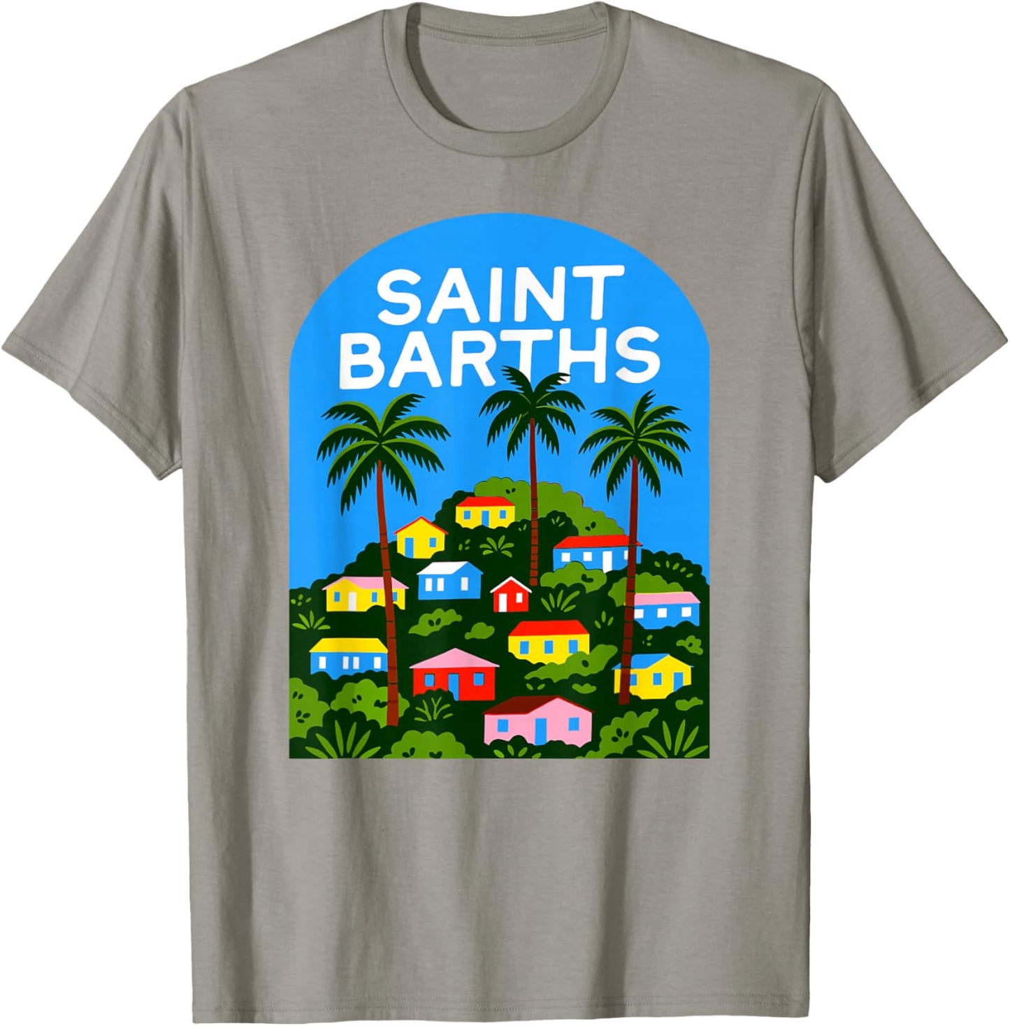Saint Barths Retro Caribbean Island Travel Vibe T-Shirt - T-Shirt | Sand