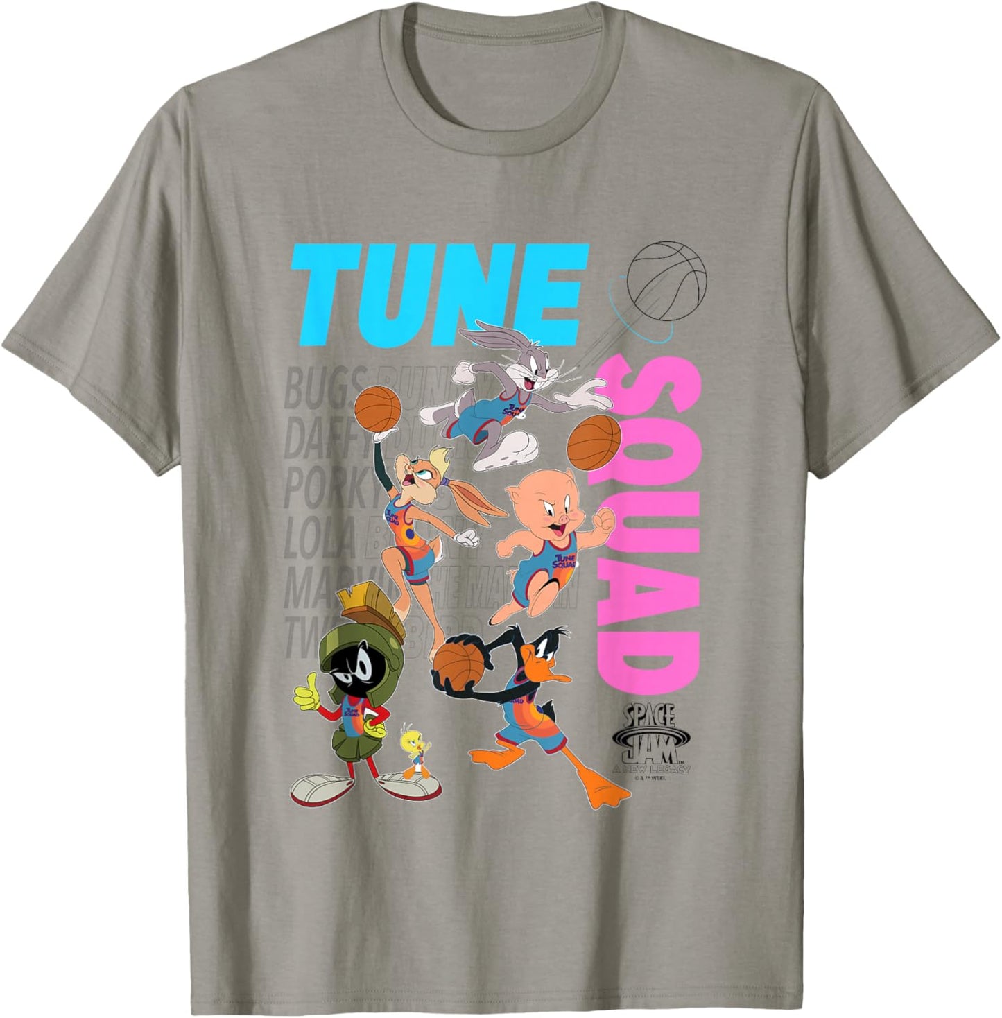 Space Jam: A New Legacy Tune Squad Group Shot Chest Logo T-Shirt - T-Shirt | Sand