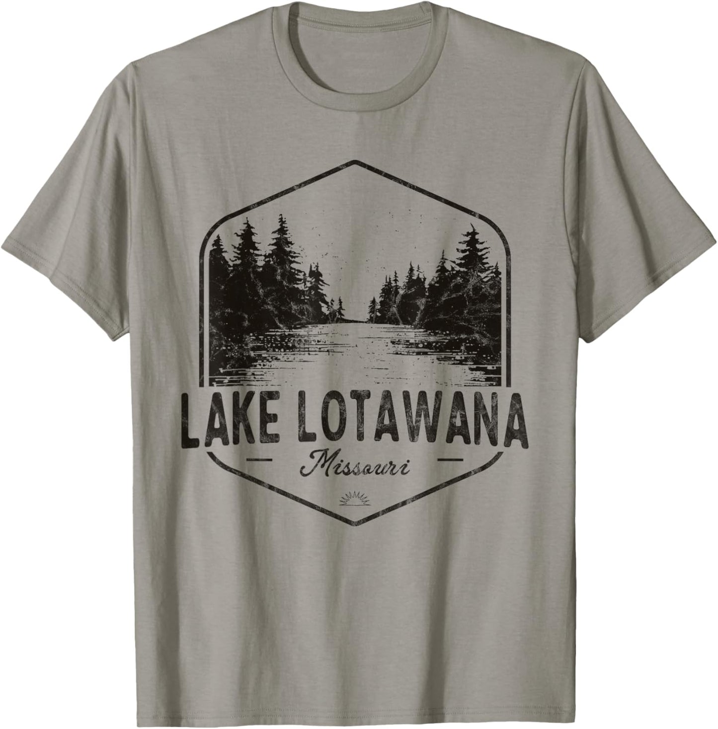 Lake Lotawana Missouri Outdoors Vintage T-Shirt - T-Shirt | Sand