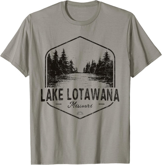 Lake Lotawana Missouri Outdoors Vintage T-Shirt - T-Shirt | Sand