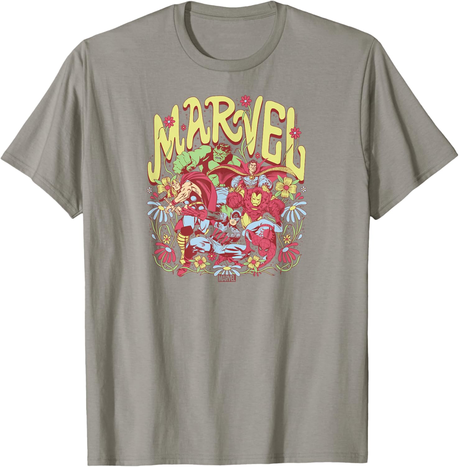 Marvel - Floral T-Shirt - T-Shirt | Sand
