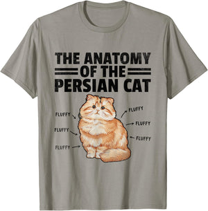The Anatomy Of The Persian Cat Persian Longhair T-Shirt - T-Shirt | Sand