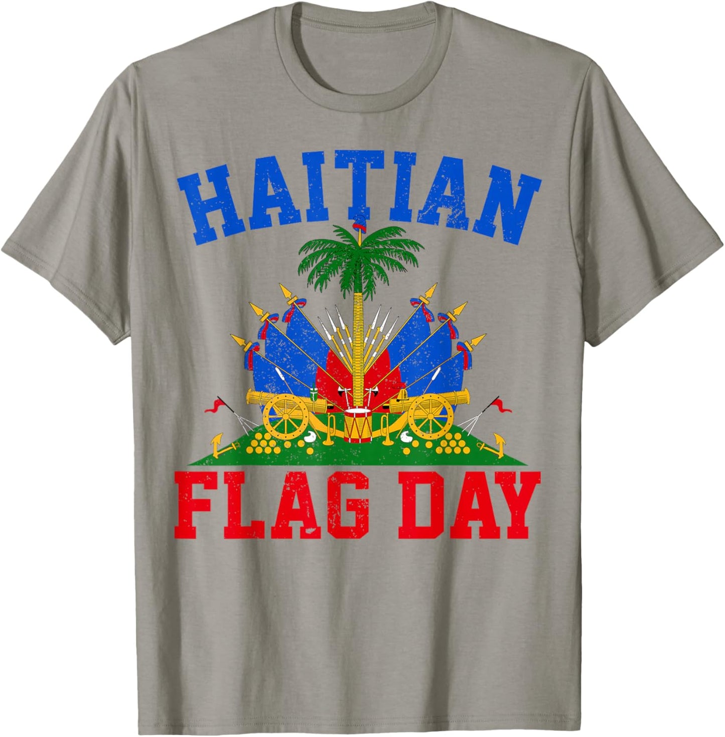 Happy Haitian Flag Day Haiti Independence Women Men Kids T-Shirt - T-Shirt | Sand