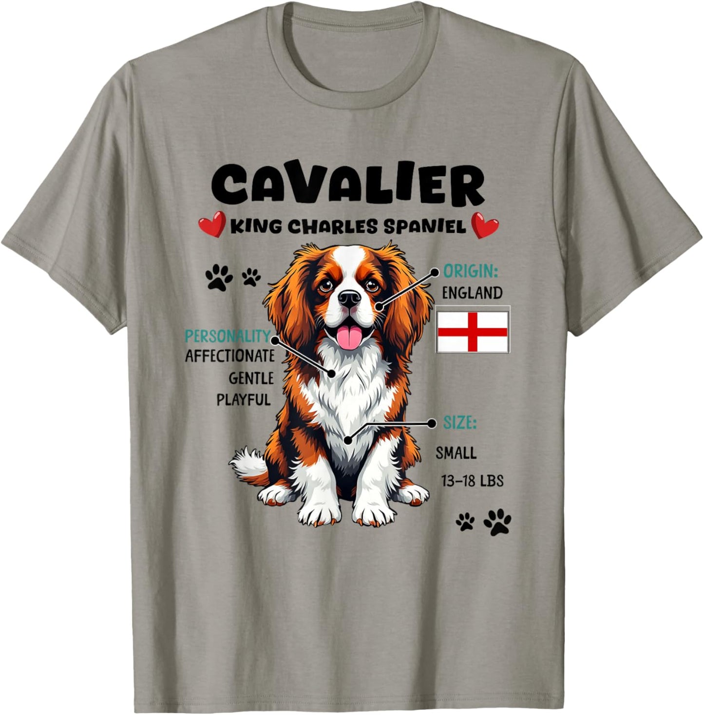Cavalier King Charles Spaniel Owner Funny Dog Lover T-Shirt - T-Shirt | Sand