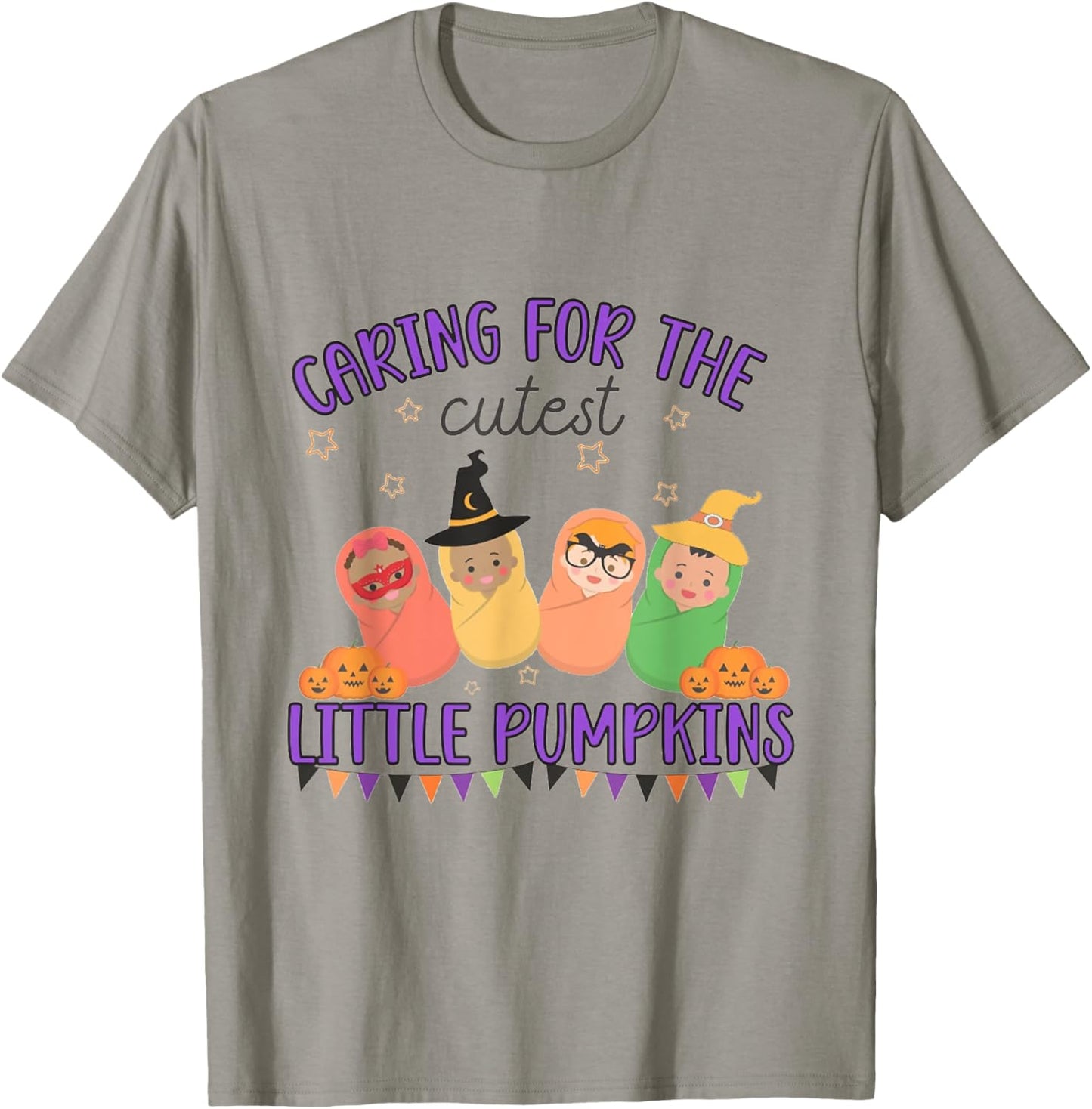 Mother Baby Nurse Halloween for work, Cute Fall Postpartum N T-Shirt - T-Shirt | Sand