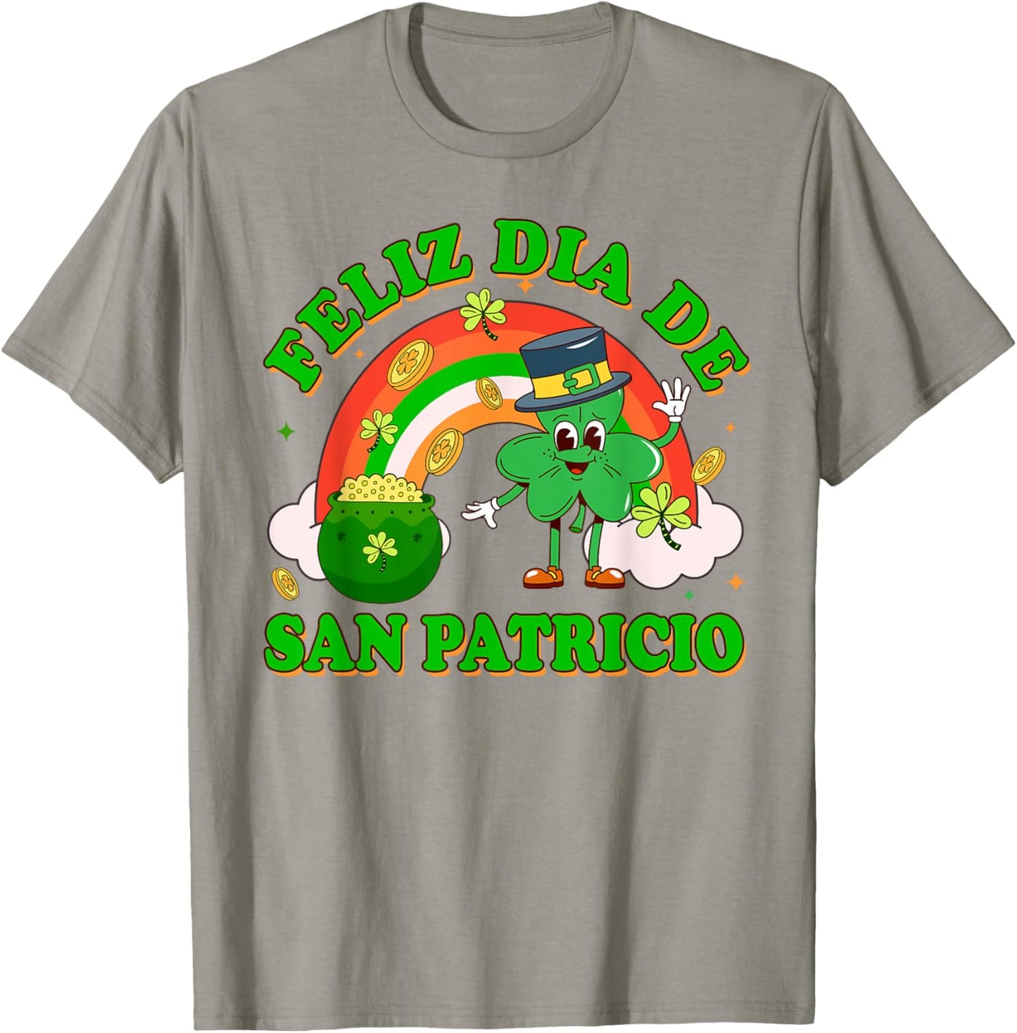 St. Patrick's Irish Lucky Shamrock Feliz Dia De San Patricio T-Shirt - T-Shirt | Sand