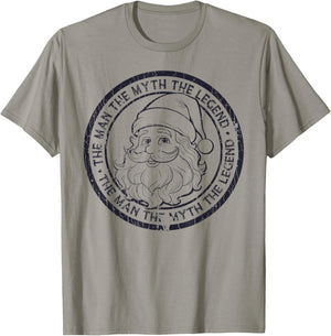The Man The Myth The Legend Santa Claus Xmas T-Shirt - T-Shirt | Sand