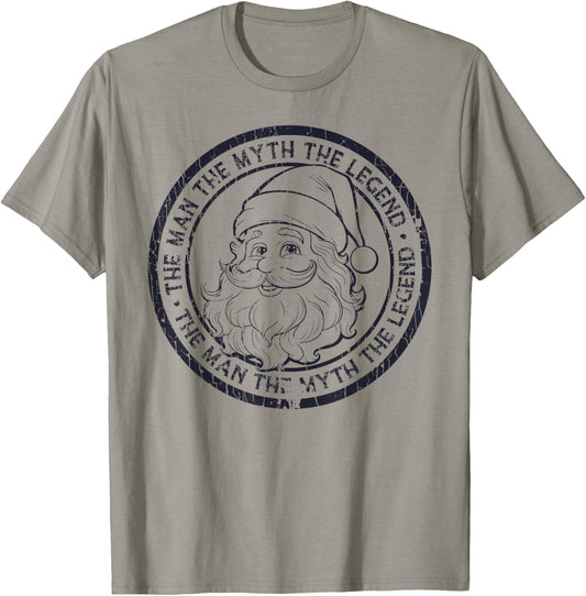 The Man The Myth The Legend Santa Claus Xmas T-Shirt - T-Shirt | Sand