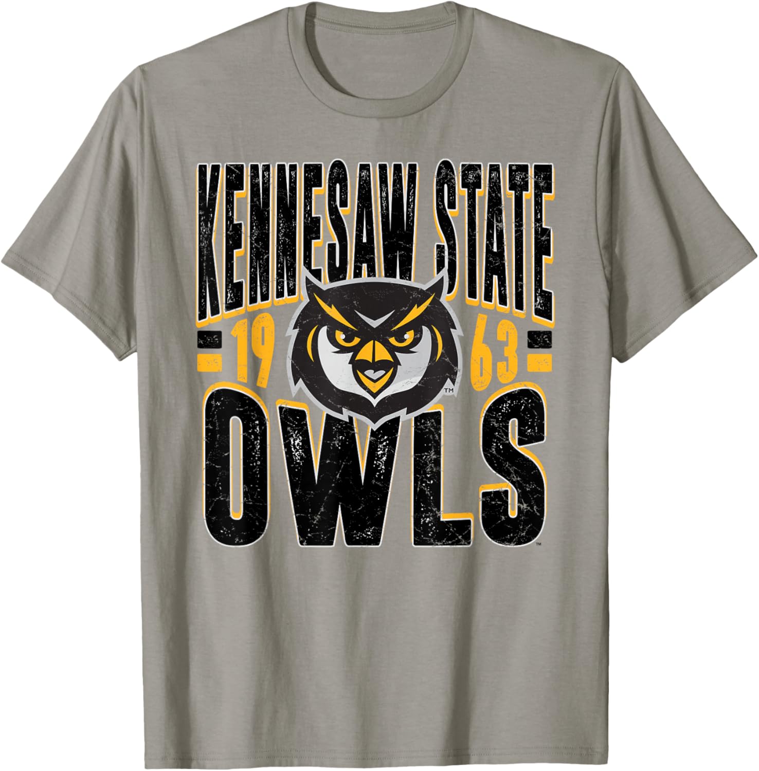 Kennesaw State Owls Vintage 90's Retro White T-Shirt - T-Shirt | Sand