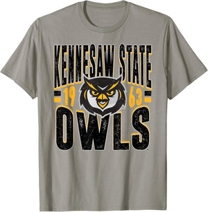 Kennesaw State Owls Vintage 90's Retro White T-Shirt - T-Shirt | Sand