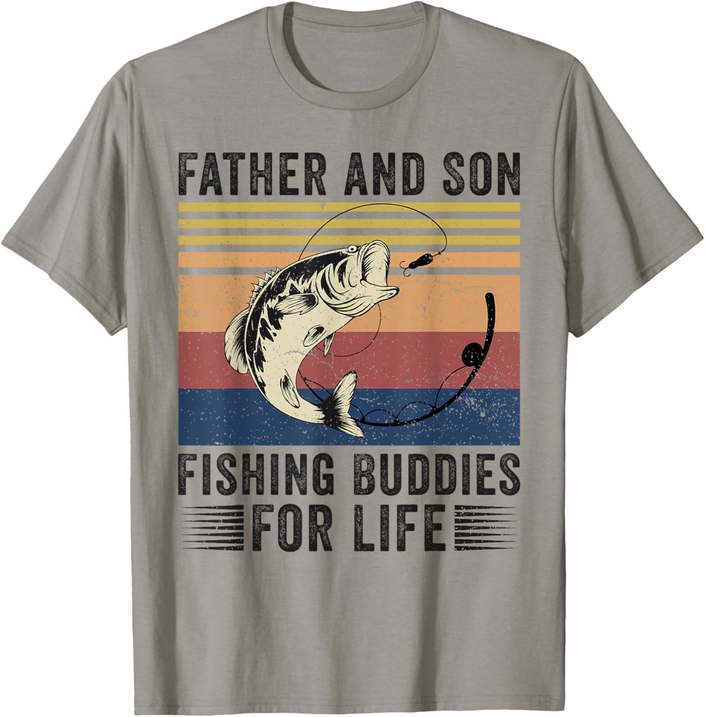 Father and Son Fishing Buddies for Life T-Shirt - T-Shirt | Sand