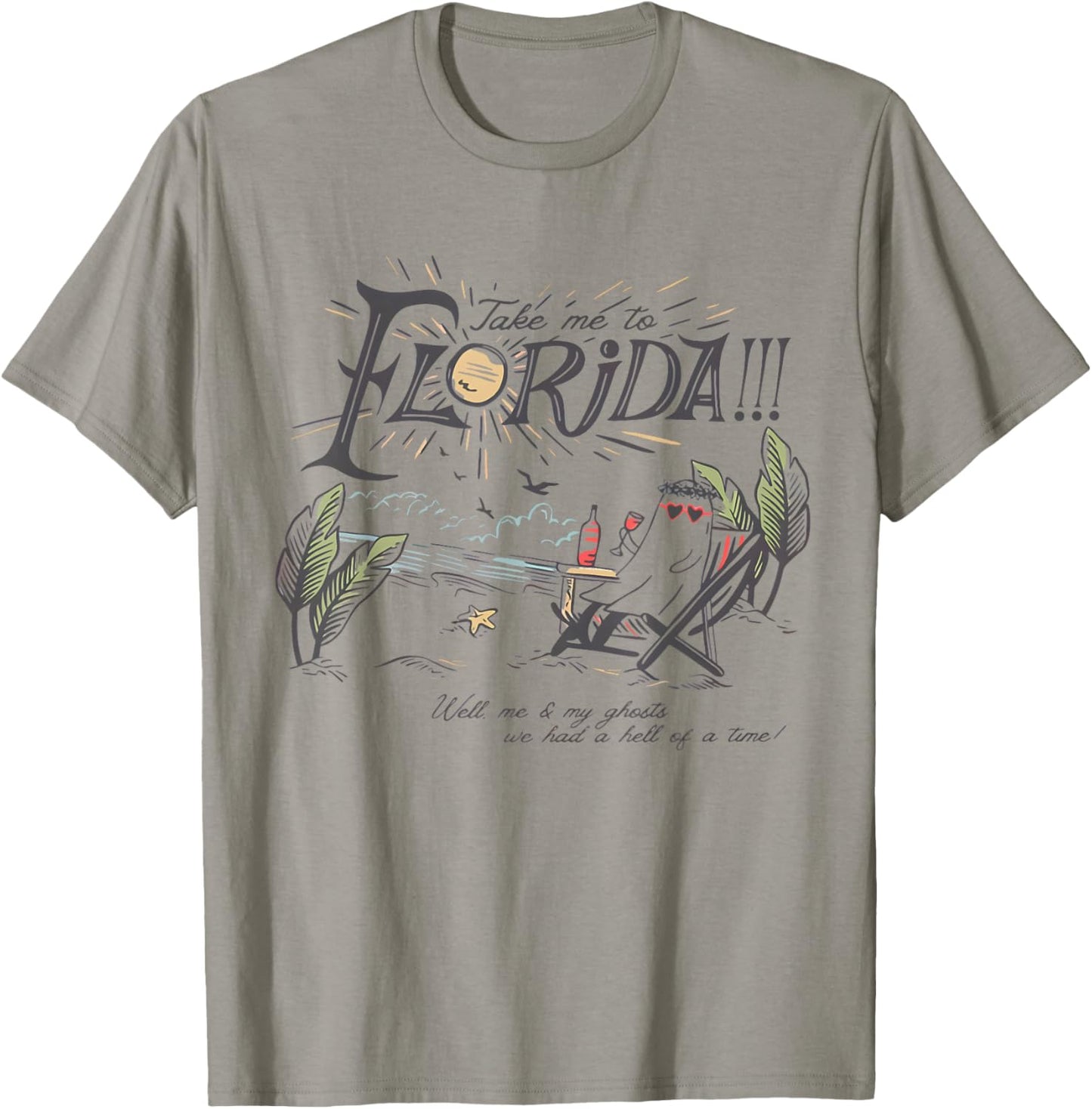 Take Me to The Florida Funny Ghost On The Beach T-Shirt - T-Shirt | Sand