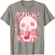 Kawaii Panda Strawberry Boba Milk Japanese Anime aesthetic T-Shirt - T-Shirt | Sand