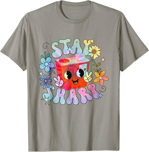 Women Stay Sharp Funny Phlebotomist Infusion Nurse Tie Dye T-Shirt - T-Shirt | Sand