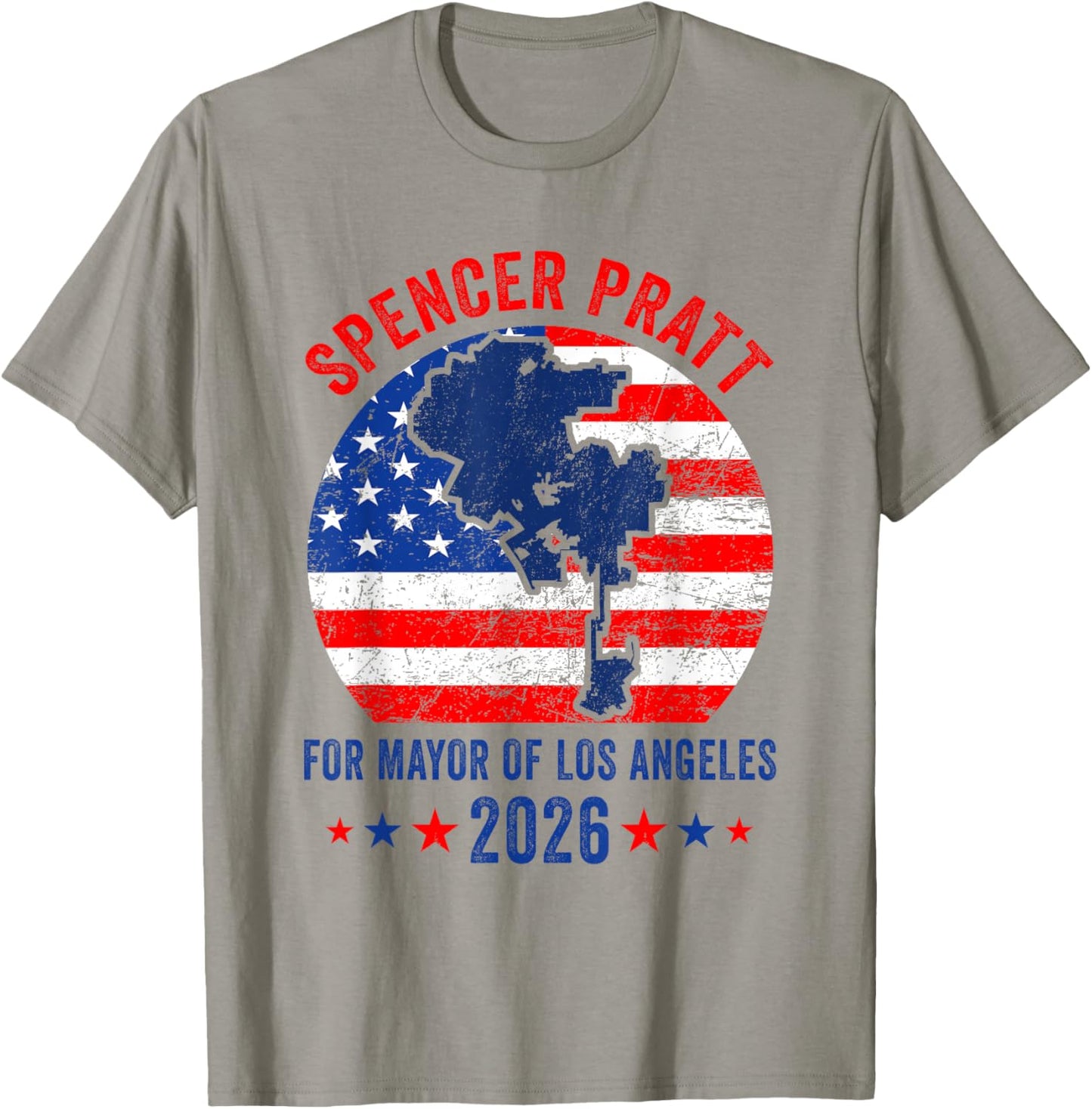 Spencer Pratt for Mayor of Los Angeles 2026 Funny Men Women T-Shirt - T-Shirt | Sand