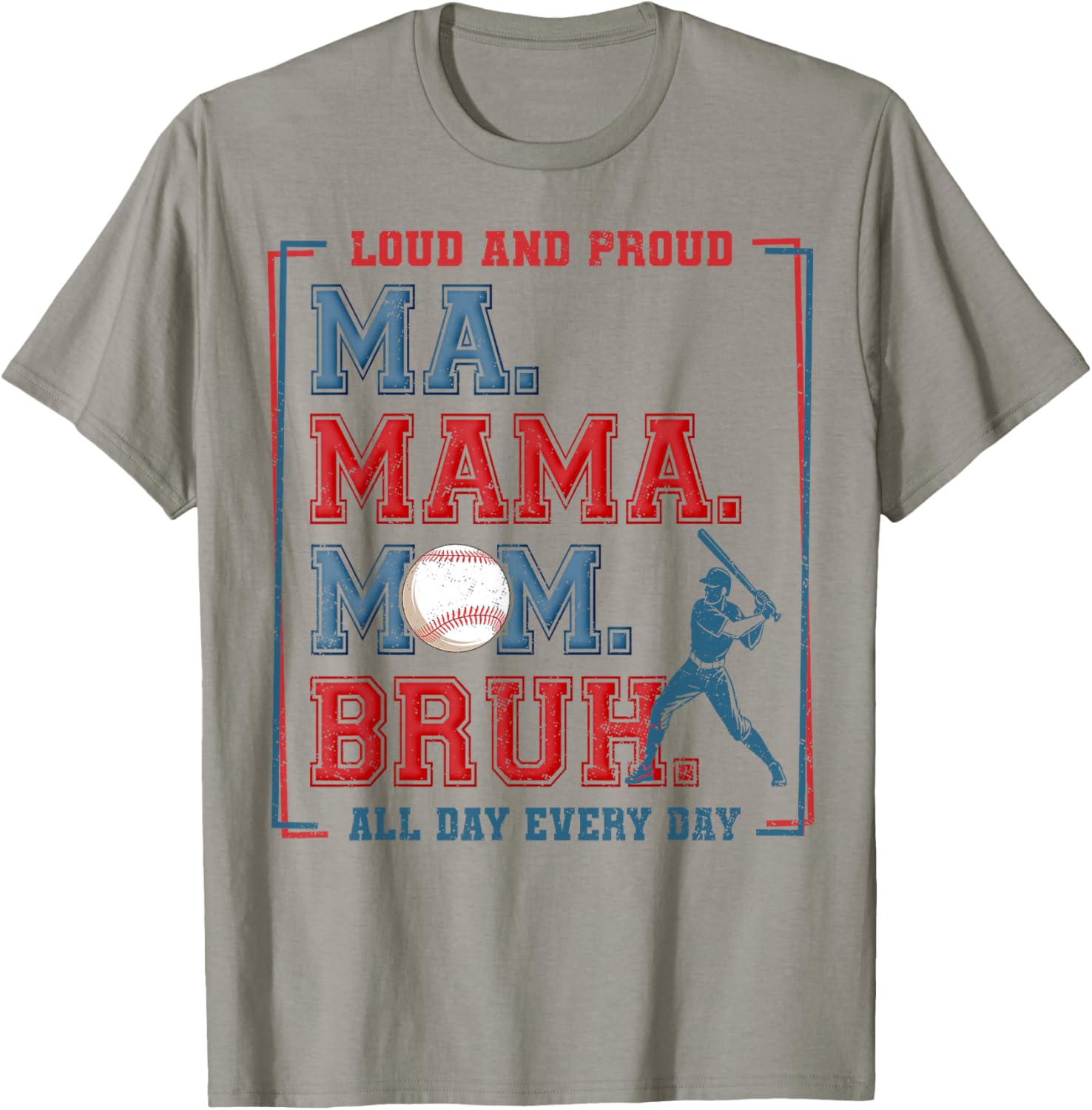 My Favorite Player Calls Me Mom Funny Baseball Mama T-Shirt - T-Shirt | Sand