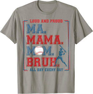 My Favorite Player Calls Me Mom Funny Baseball Mama T-Shirt - T-Shirt | Sand