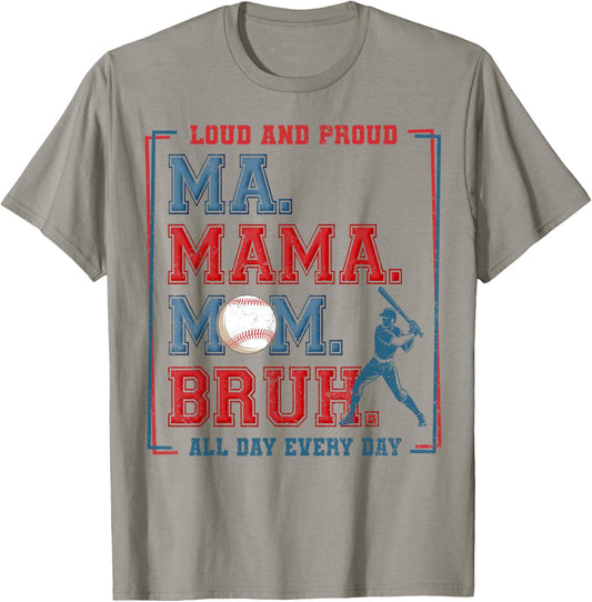 My Favorite Player Calls Me Mom Funny Baseball Mama T-Shirt - T-Shirt | Sand