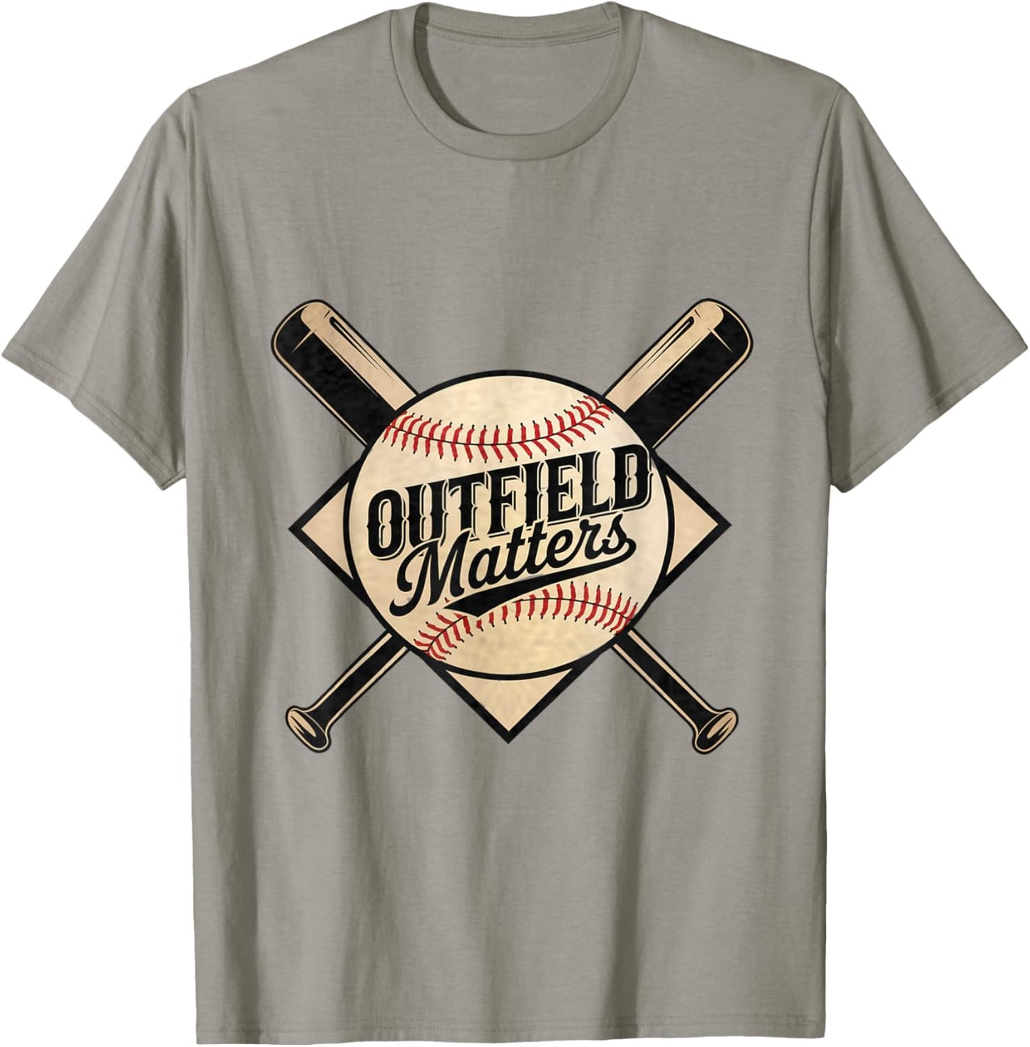 Funny Baseball Quote Outfield Matters Outfielders T-Shirt - T-Shirt | Sand