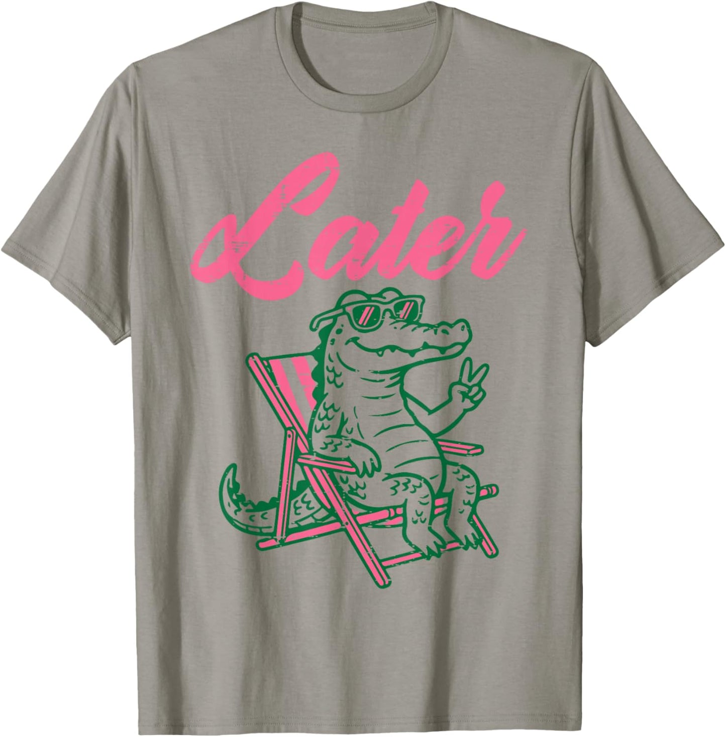 Later Alligator Beach Chair Funny Saying Women Girls Kids T-Shirt - T-Shirt | Sand