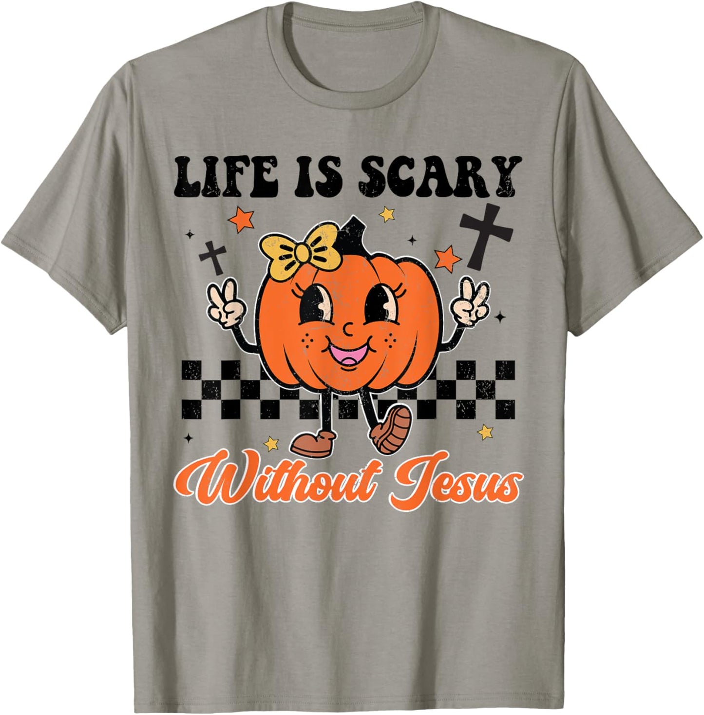 Christian Halloween Life Is Scary Without Jesus Girl Toddler T-Shirt - T-Shirt | Sand