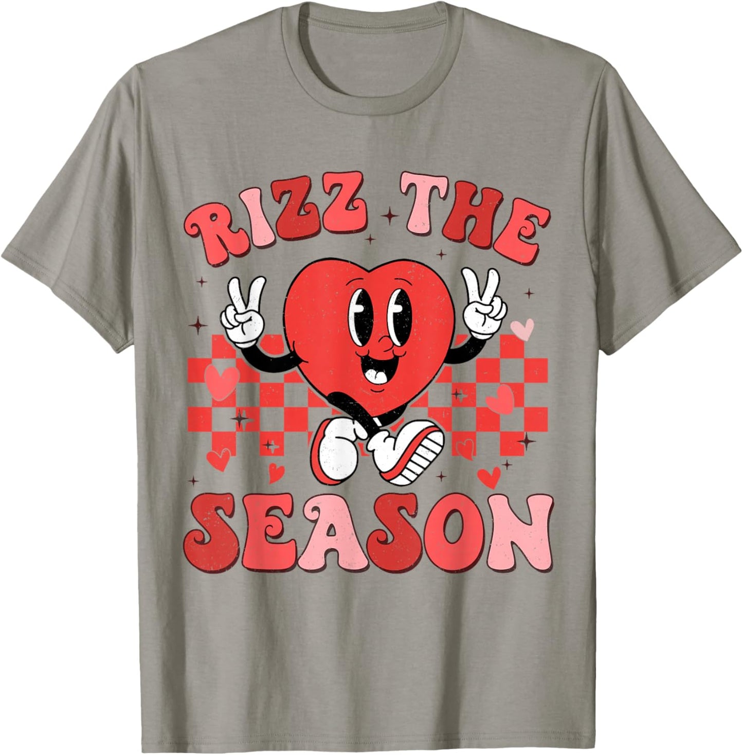 Rizz the Season Funny Valentine Groovy Valentine Rizzler T-Shirt - T-Shirt | Sand