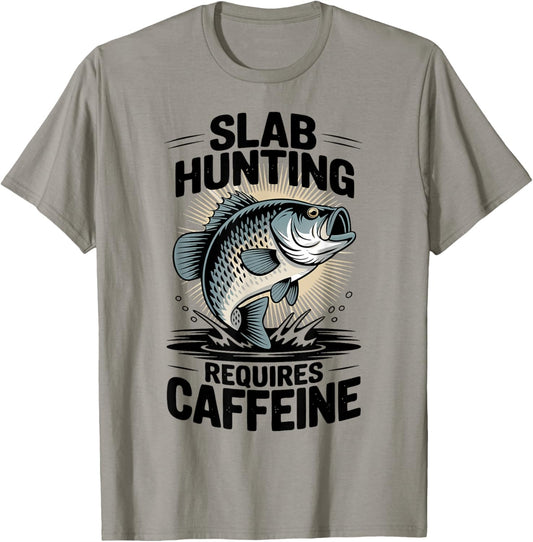 Crappie Fishermen Coffee Catching Big Slab Fish T-Shirt - T-Shirt | Sand