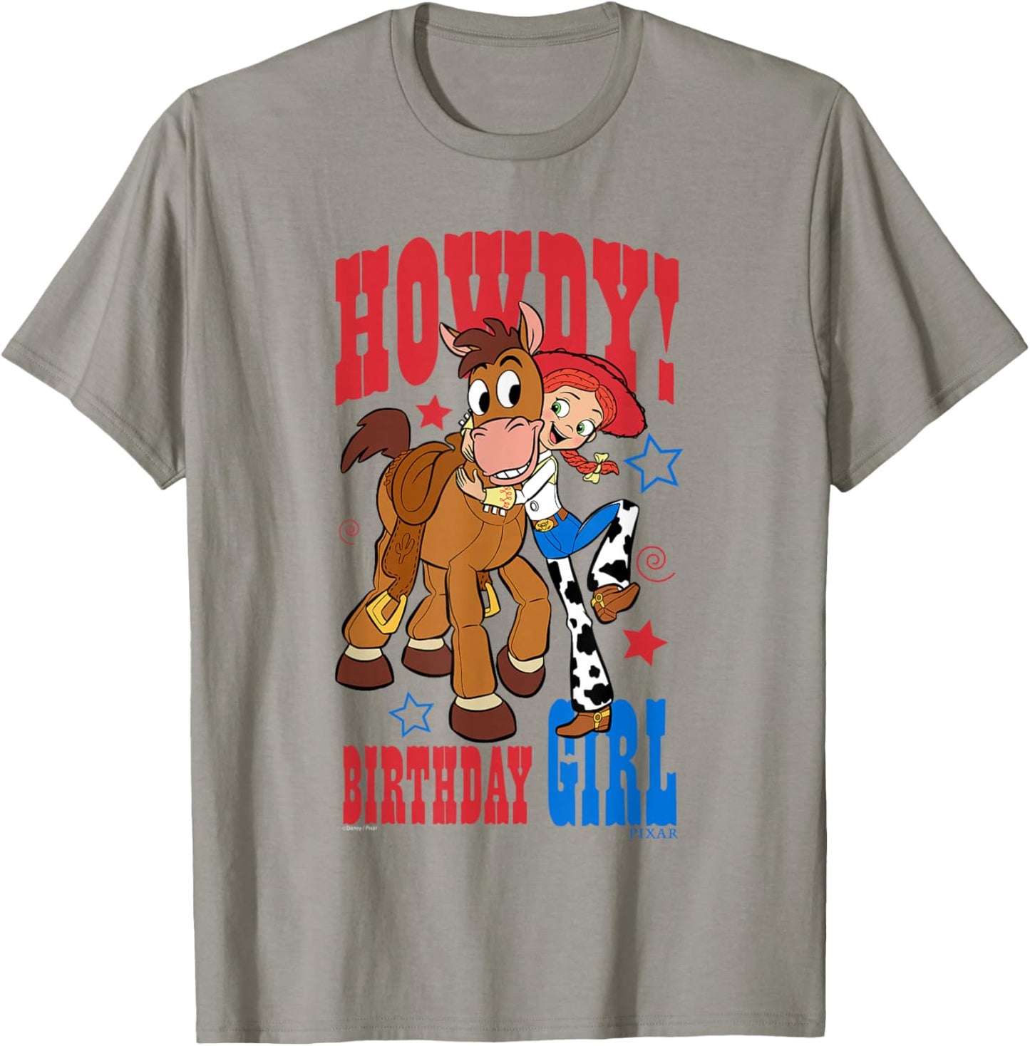 Disney Pixar Toy Story Jessie Bullseye Birthday Girl Howdy T-Shirt - T-Shirt | Sand