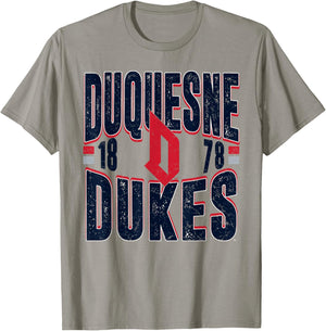 Duquesne Dukes Vintage 90's Retro White Officially Licensed T-Shirt - T-Shirt | Sand