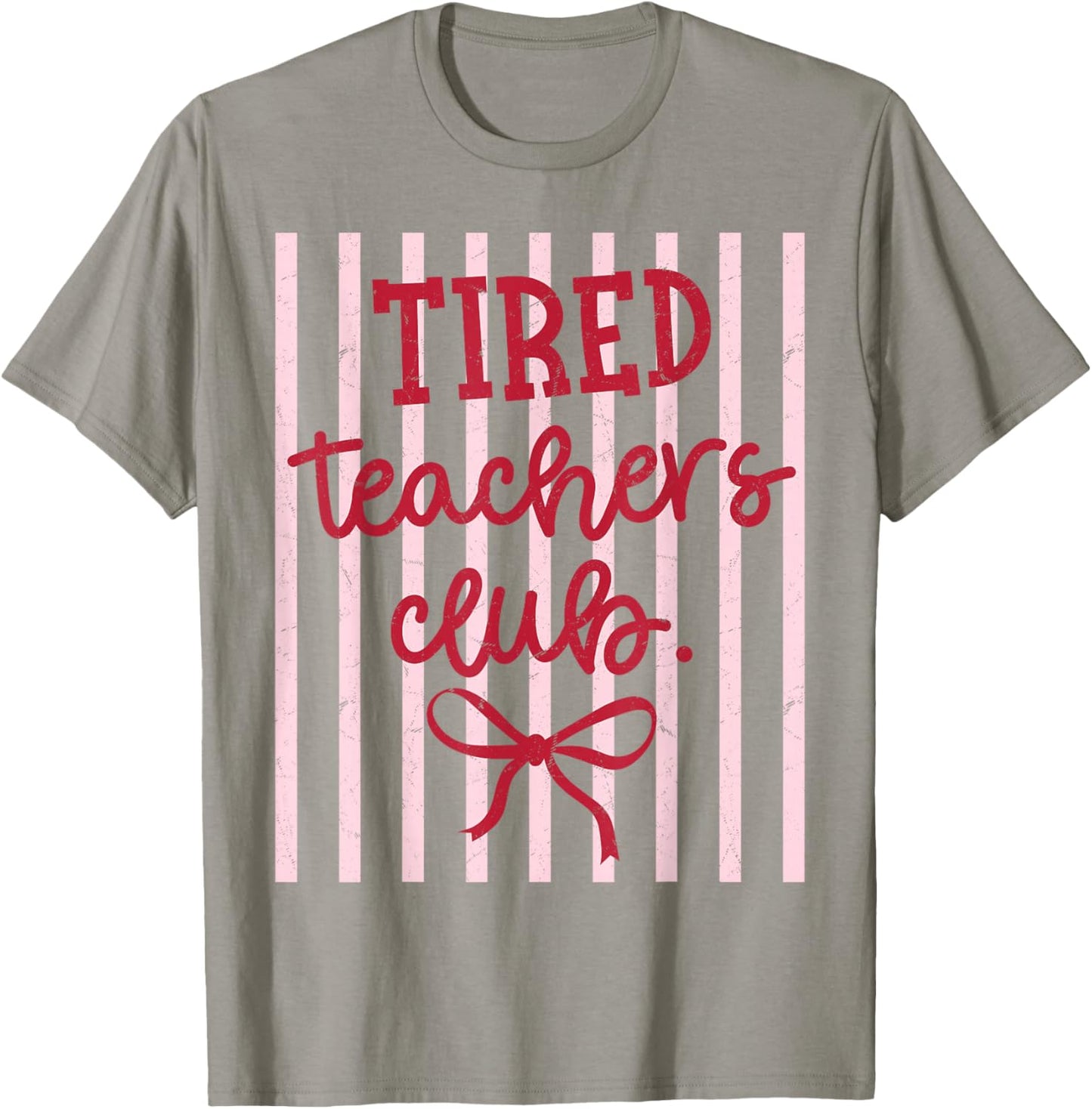 Tired Teachers Club Funny Groovy Retro Cool Teacher Club T-Shirt - T-Shirt | Sand