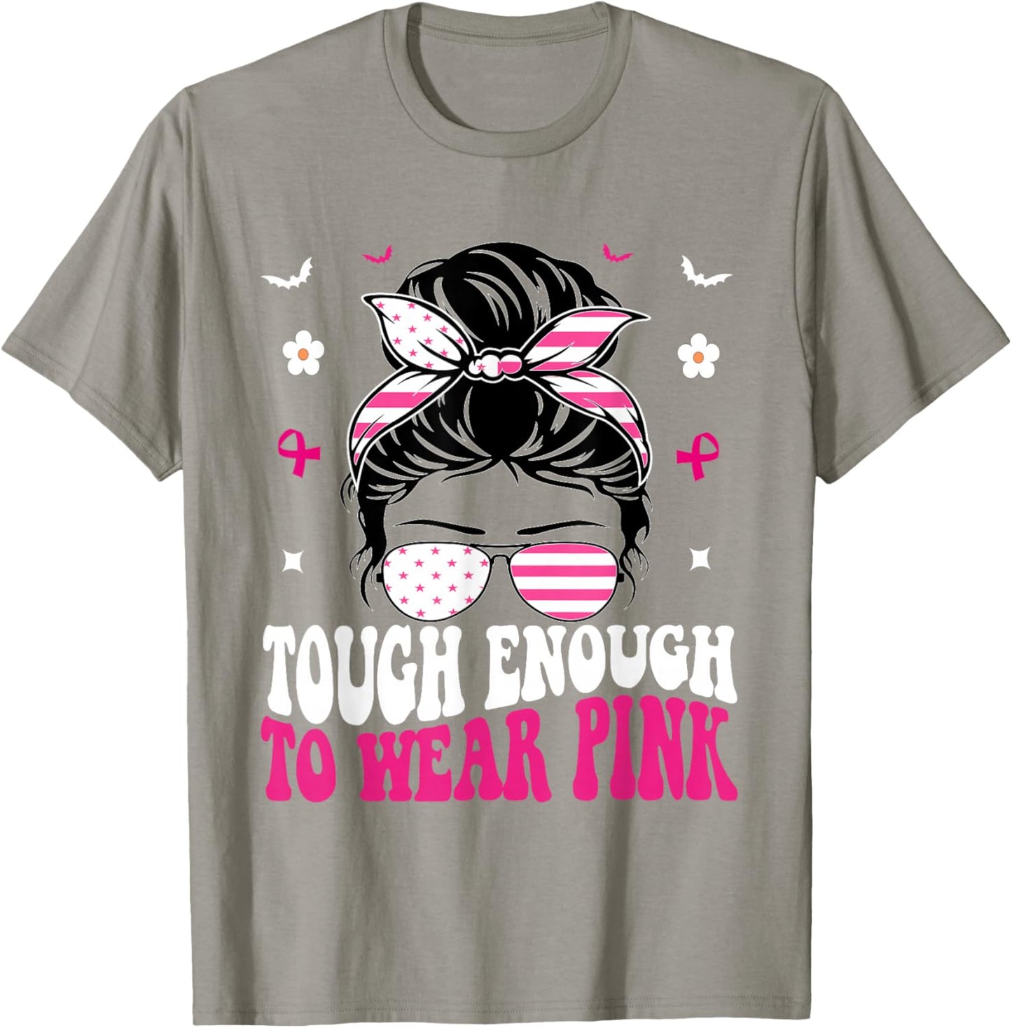 Tough Enough To Wear Pink Breast Cancer Awareness T-Shirt - T-Shirt | Sand