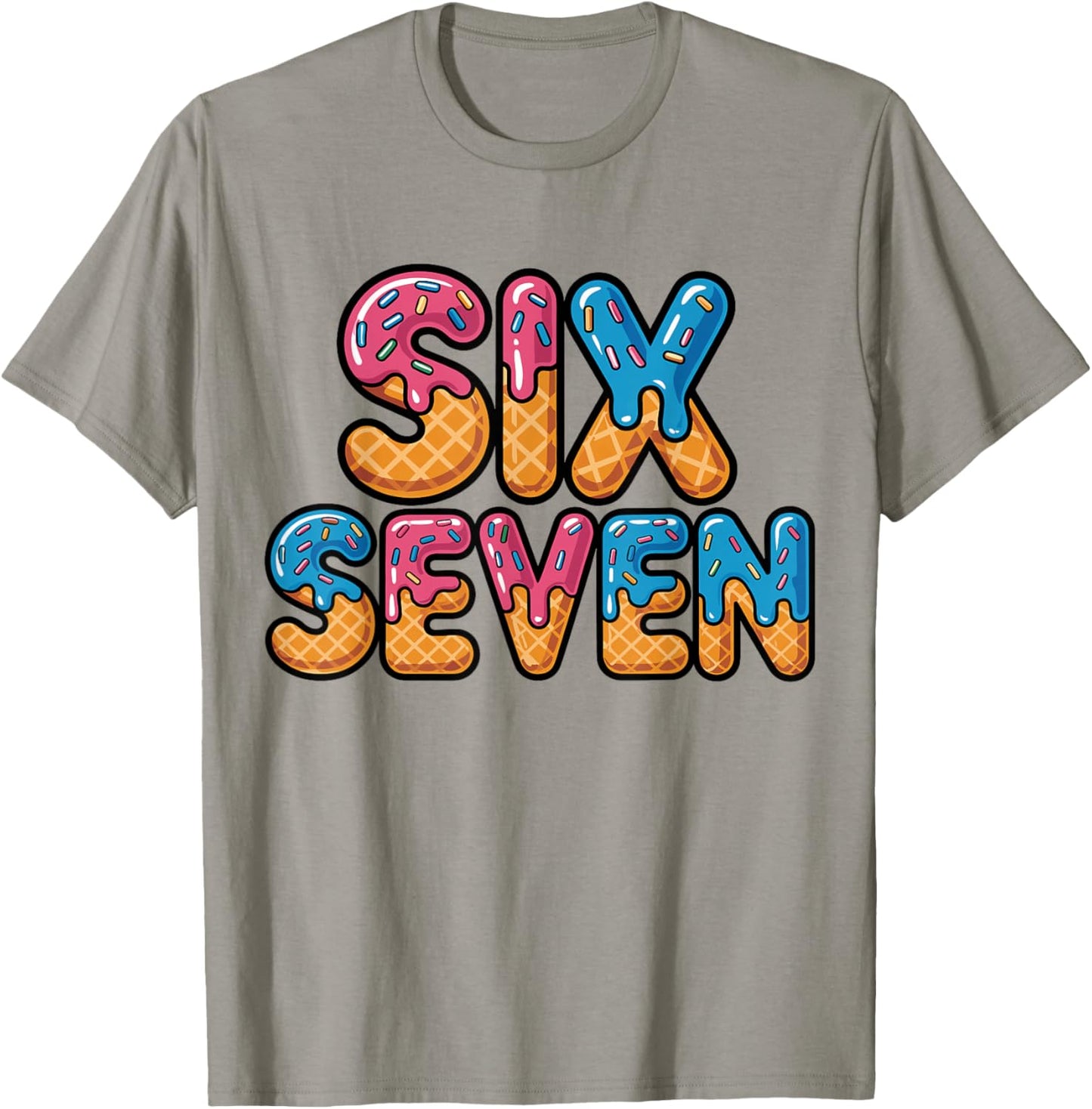 Funny Six Seven Meme 6 7 Shirt Retro T-Shirt - T-Shirt | Sand