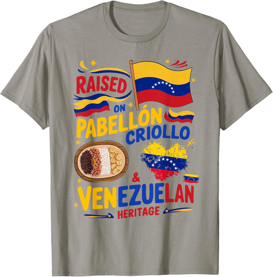 Venezuelan Flag Food Idea & Venezuela Heritage T-Shirt - T-Shirt | Sand