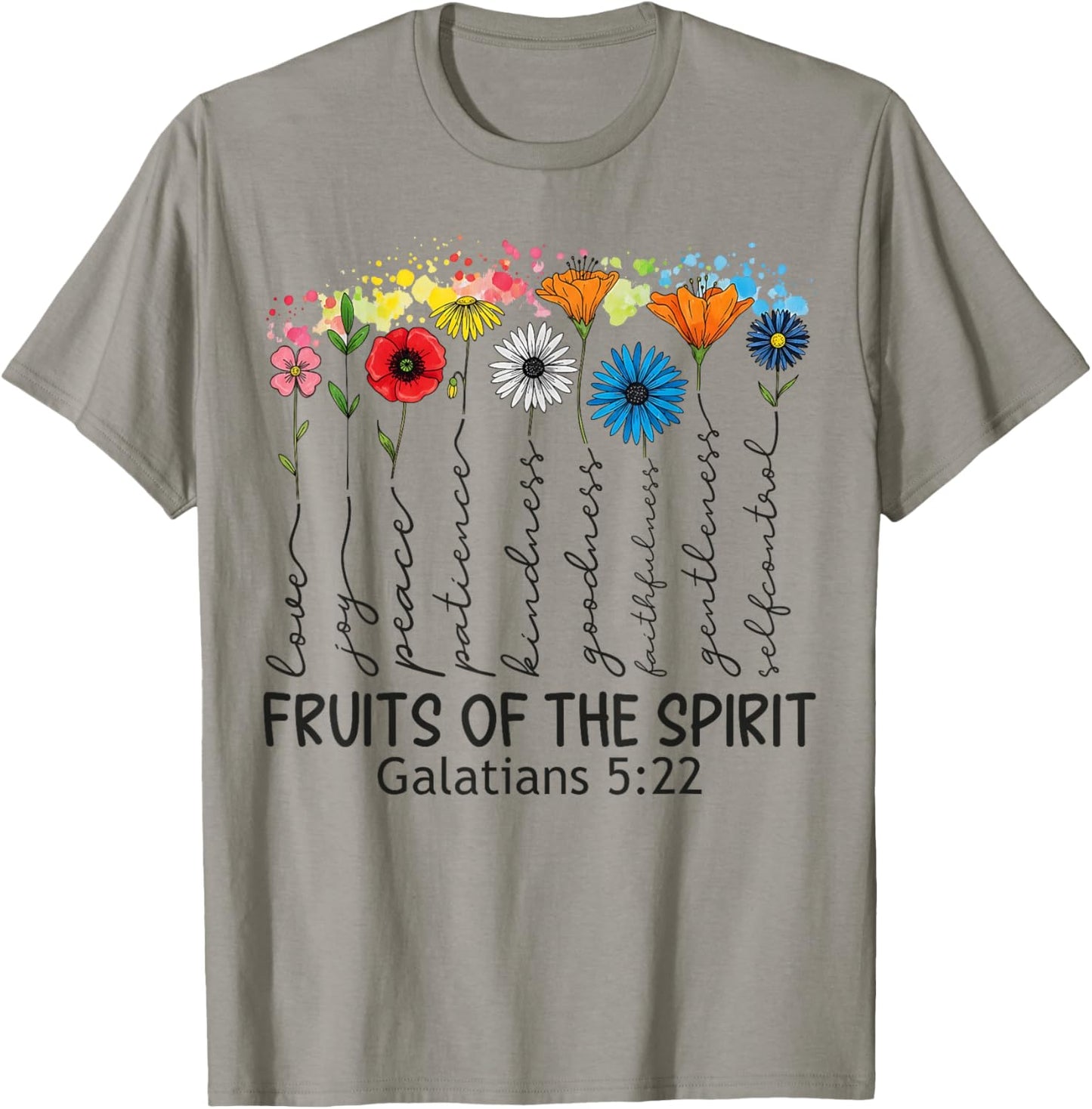 Fruits of The Spirit Galates 5 22 Verset biblique chrétien T-Shirt - T-Shirt | Sand