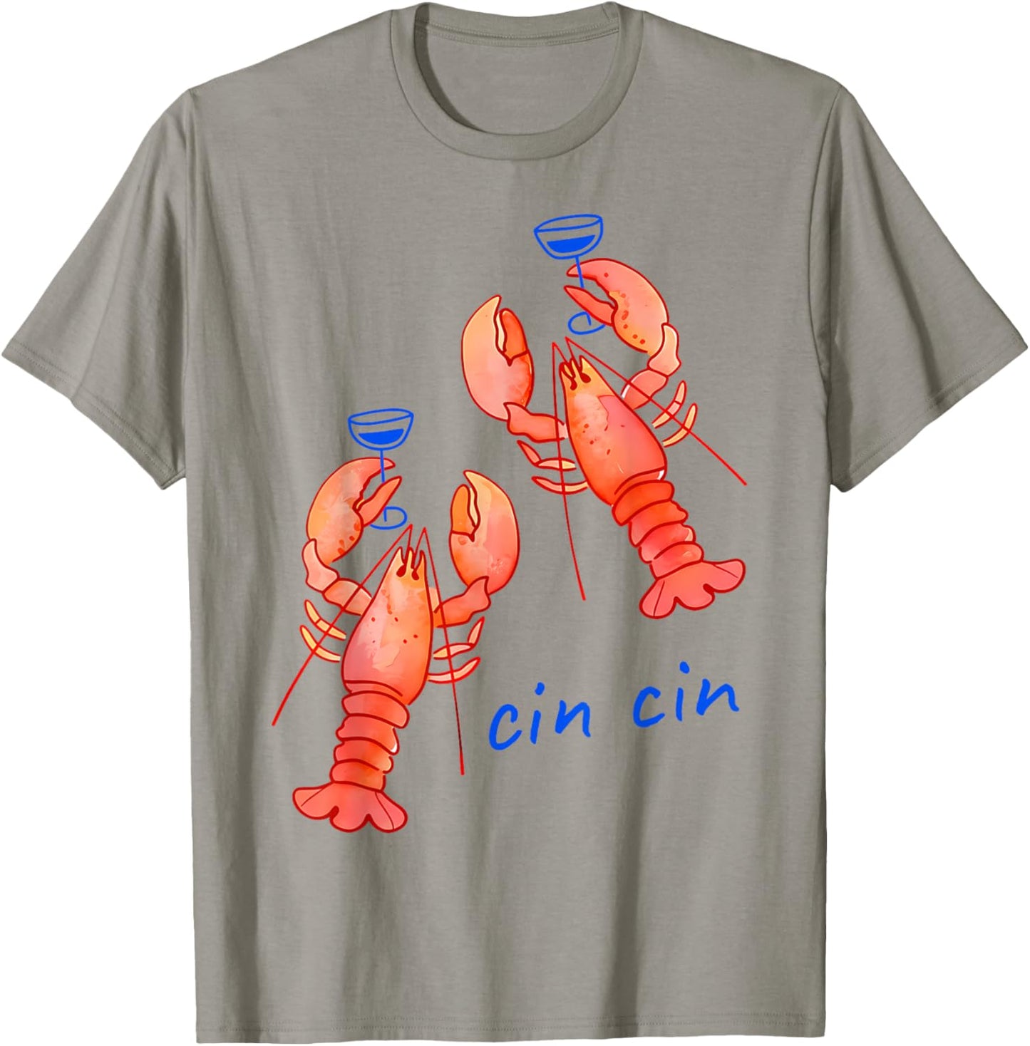 Lobster Martini Case for Summer Seafood Cocktail Design T-Shirt - T-Shirt | Sand