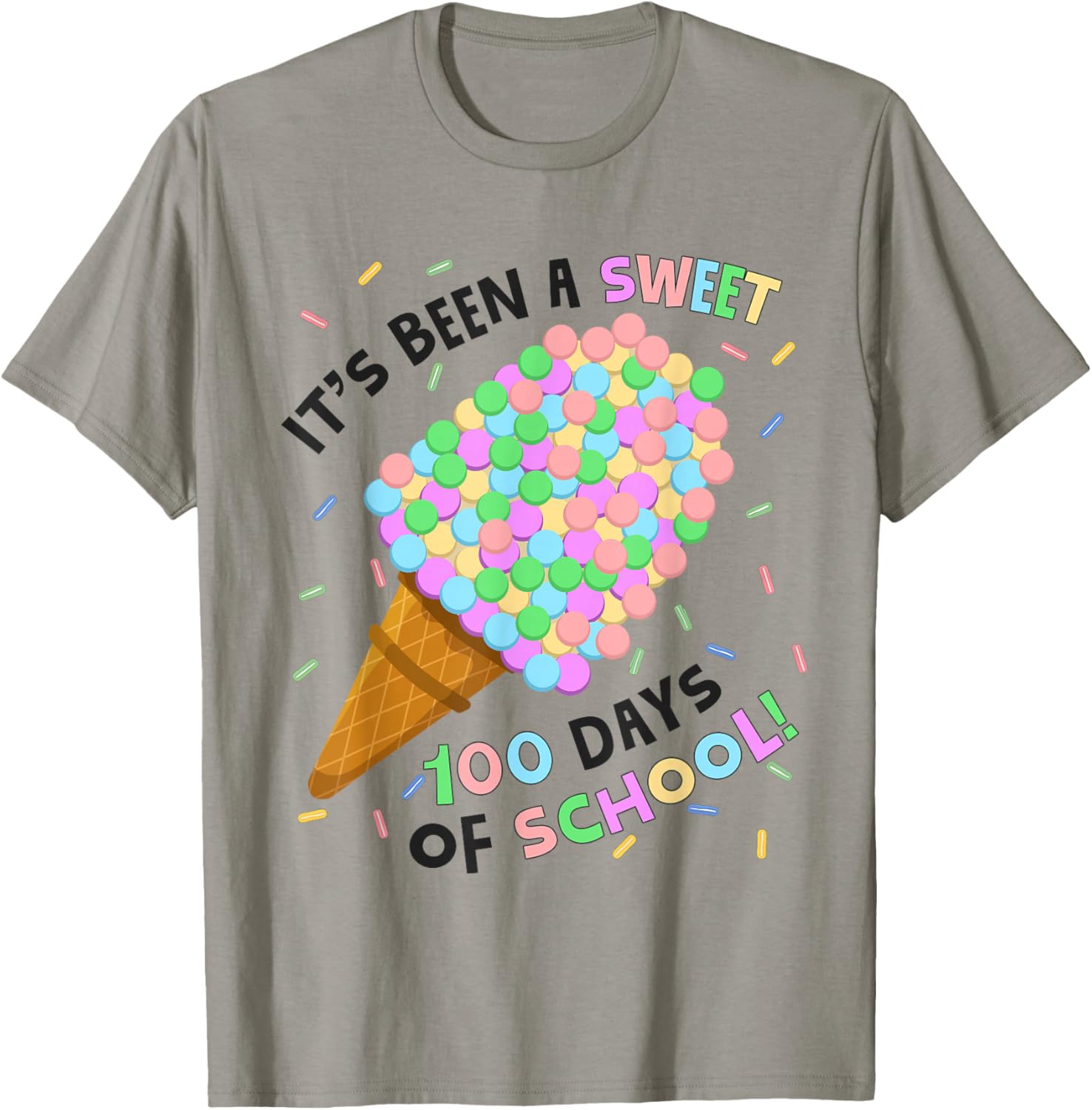 Its Been A Sweet 100 Days of School Ice Cream 100th Day Kids T-Shirt - T-Shirt | Sand