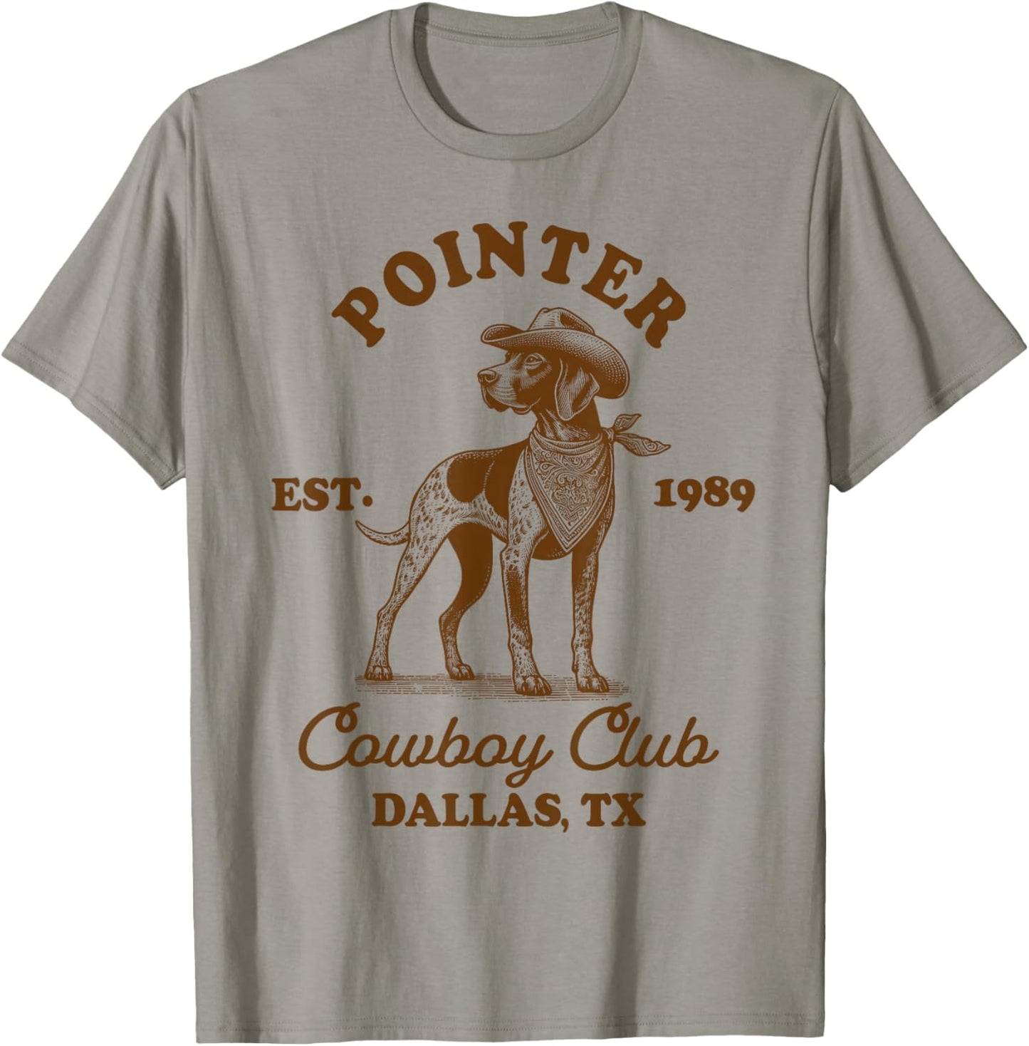 German Shorthaired Pointer Mom Howdy Pointer Cowboys Club T-Shirt - T-Shirt | Sand