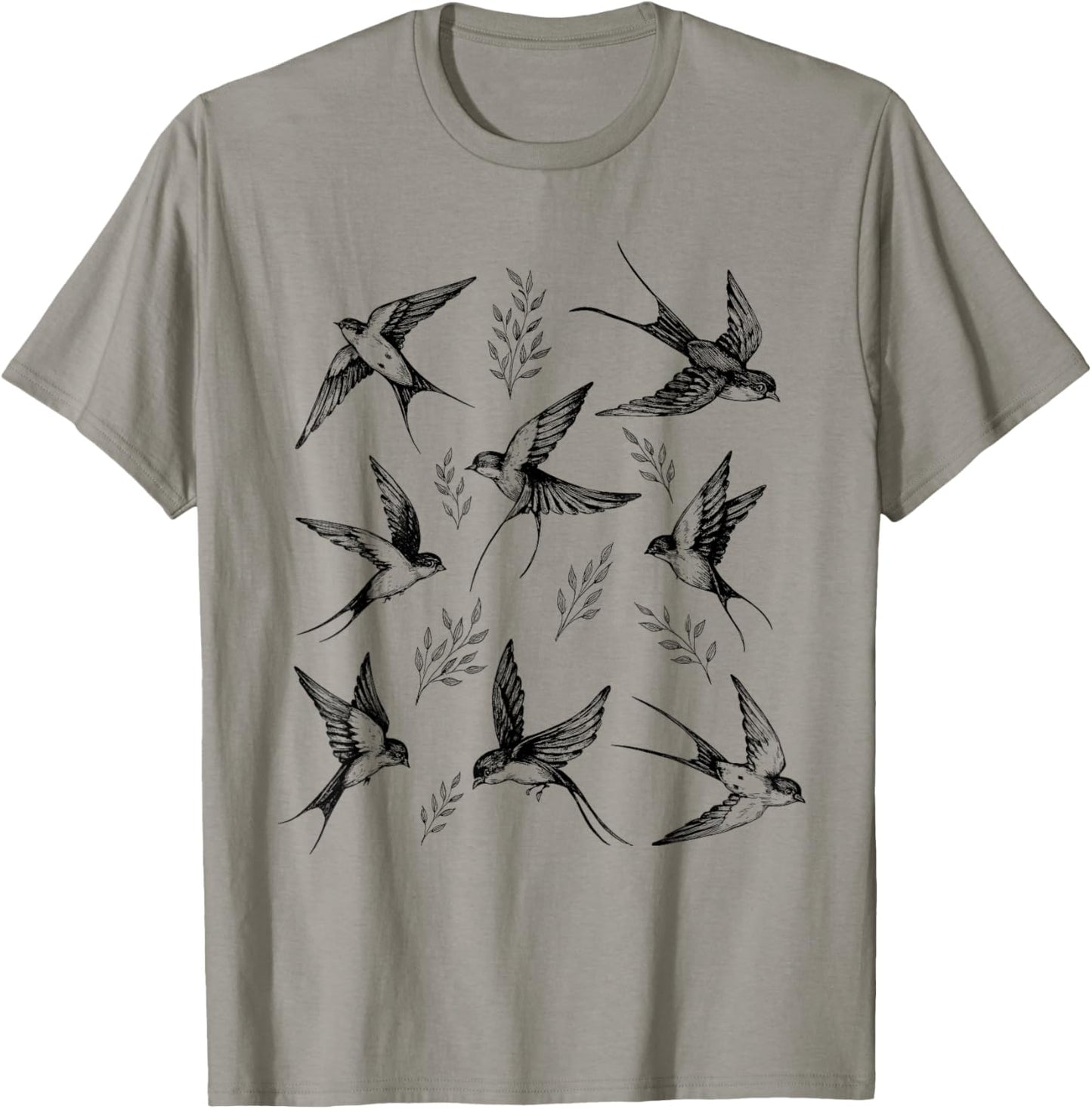 Swallow Bird Lover Vintage Nature Lover Swallow Whisperer T-Shirt - T-Shirt | Sand