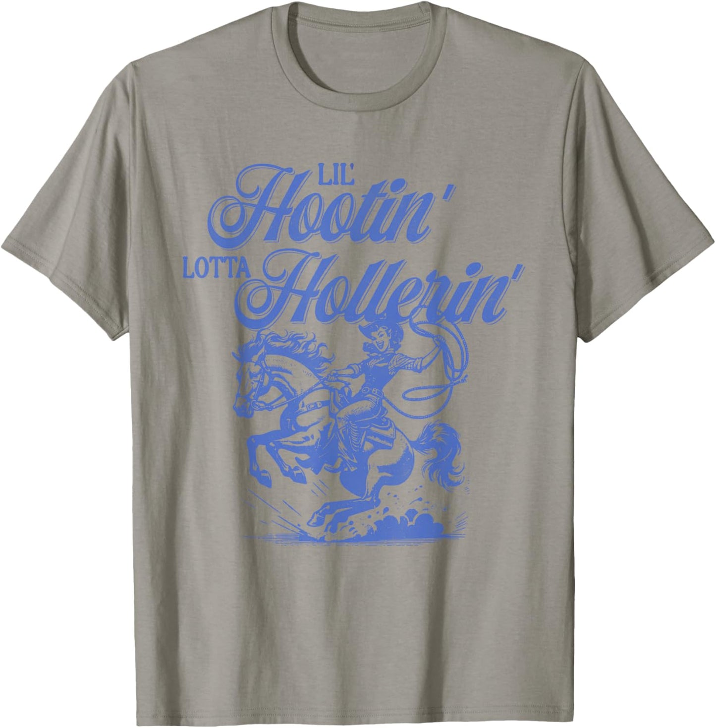 Lil Hootin' Lotta Hollerin', Western Cowboy Cowgirl T-Shirt - T-Shirt | Sand
