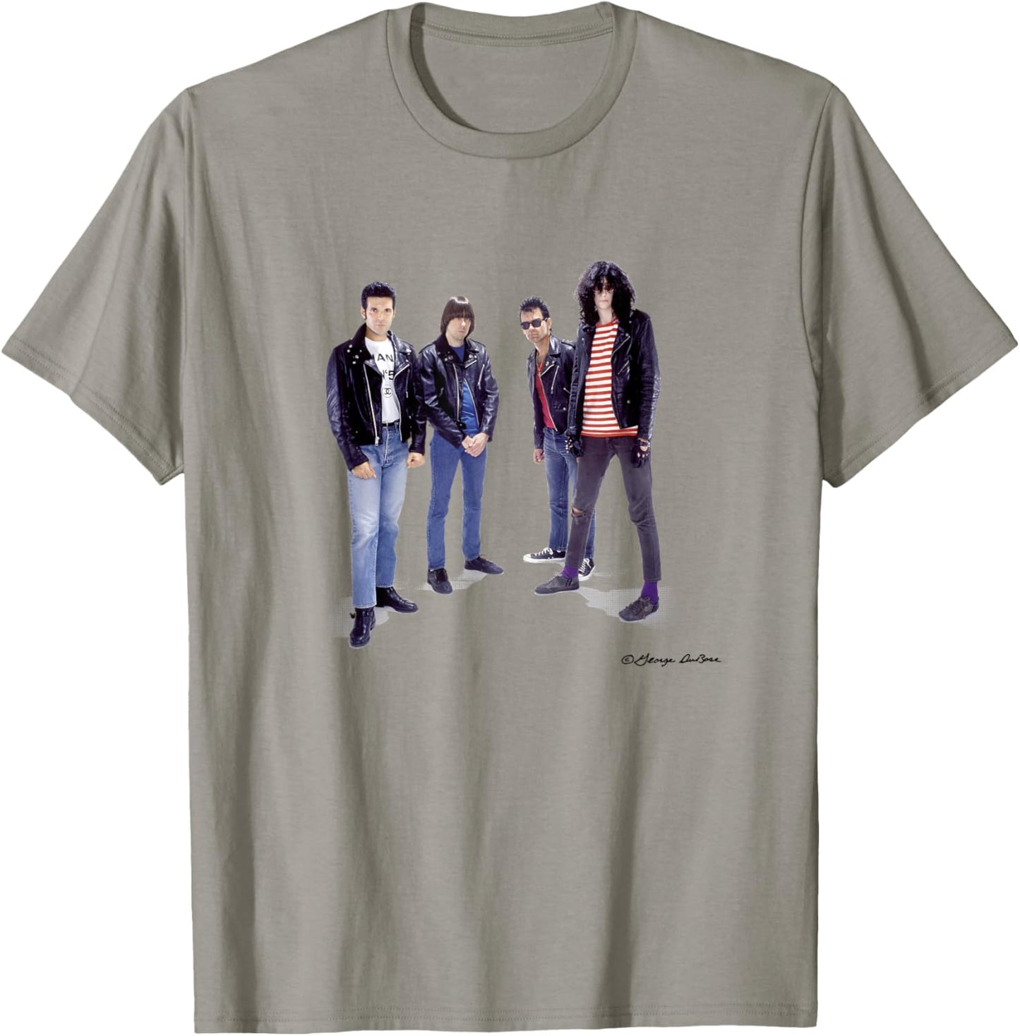 Ramones Punk Band Portrait with Clement Burke George DuBose T-Shirt - T-Shirt | Sand