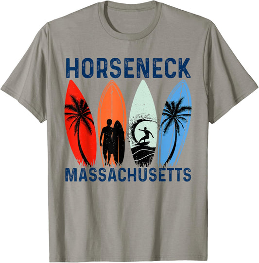Retro Massachusetts Horseneck Surfing Beach T-Shirt - T-Shirt | Sand