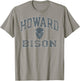 Howard Bison Vintage Worn Gray Officially Licensed T-Shirt - T-Shirt | Sand