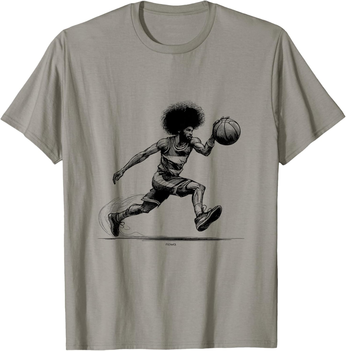 Doctor J Legendary Afro Dribbler Basketball T-Shirt - T-Shirt | Sand