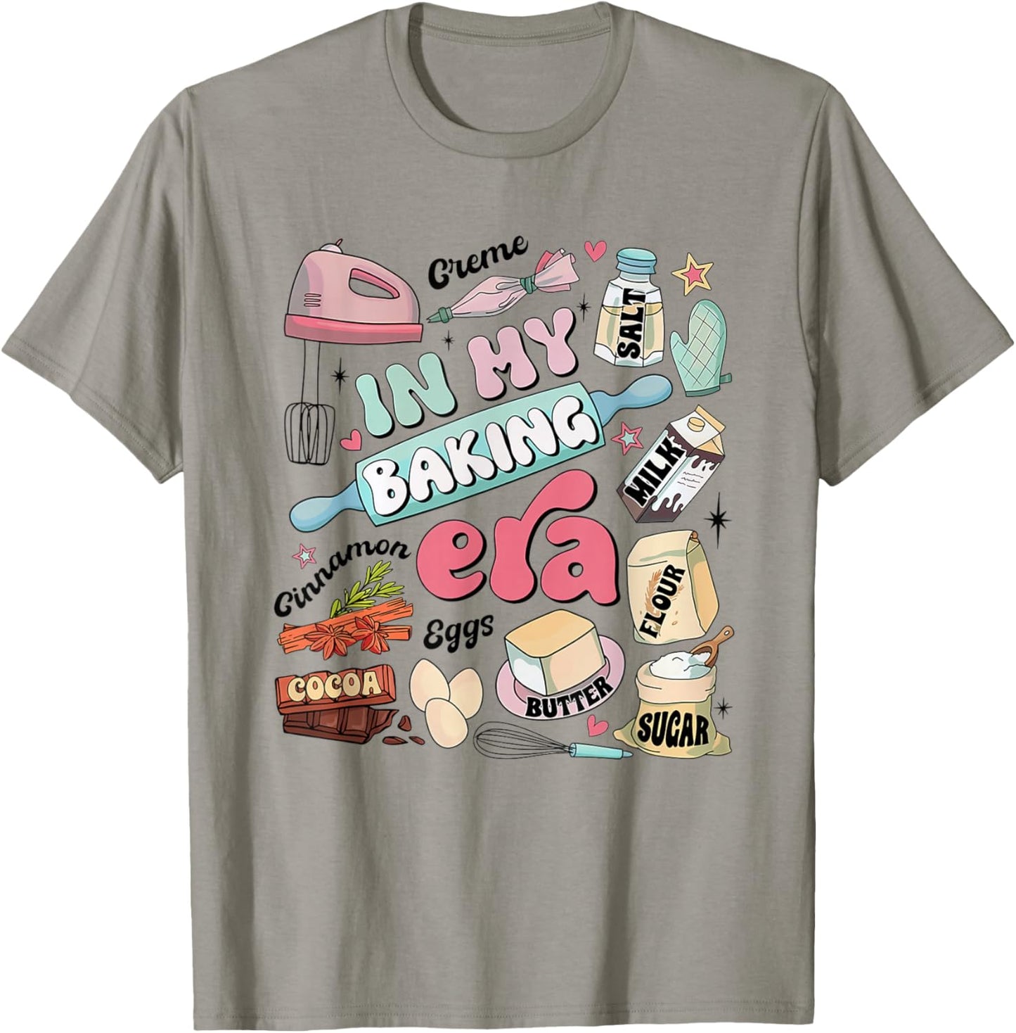 Retro In My Baking Era Funny Baker Baking Cute Chef Women T-Shirt - T-Shirt | Sand
