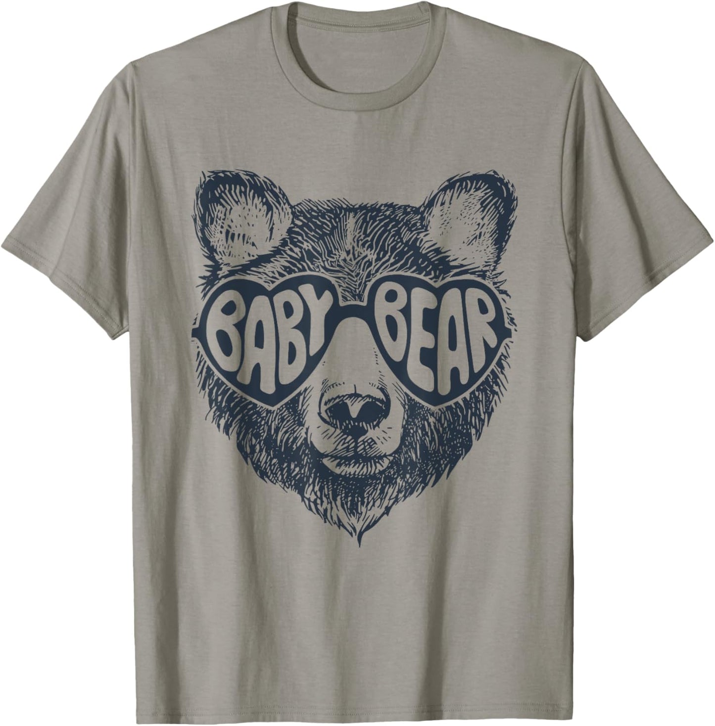 Baby Bear Face Sunglasses Print Mother's Day T-Shirt - T-Shirt | Sand